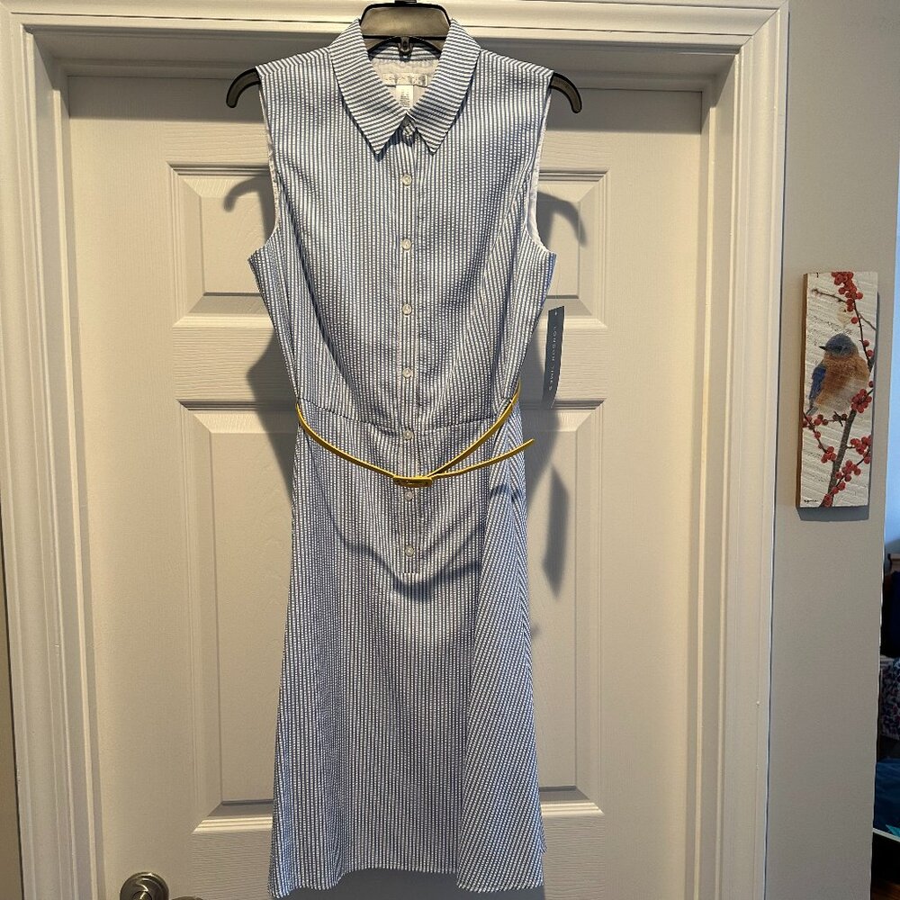 London Times Seersucker sleeveless dress